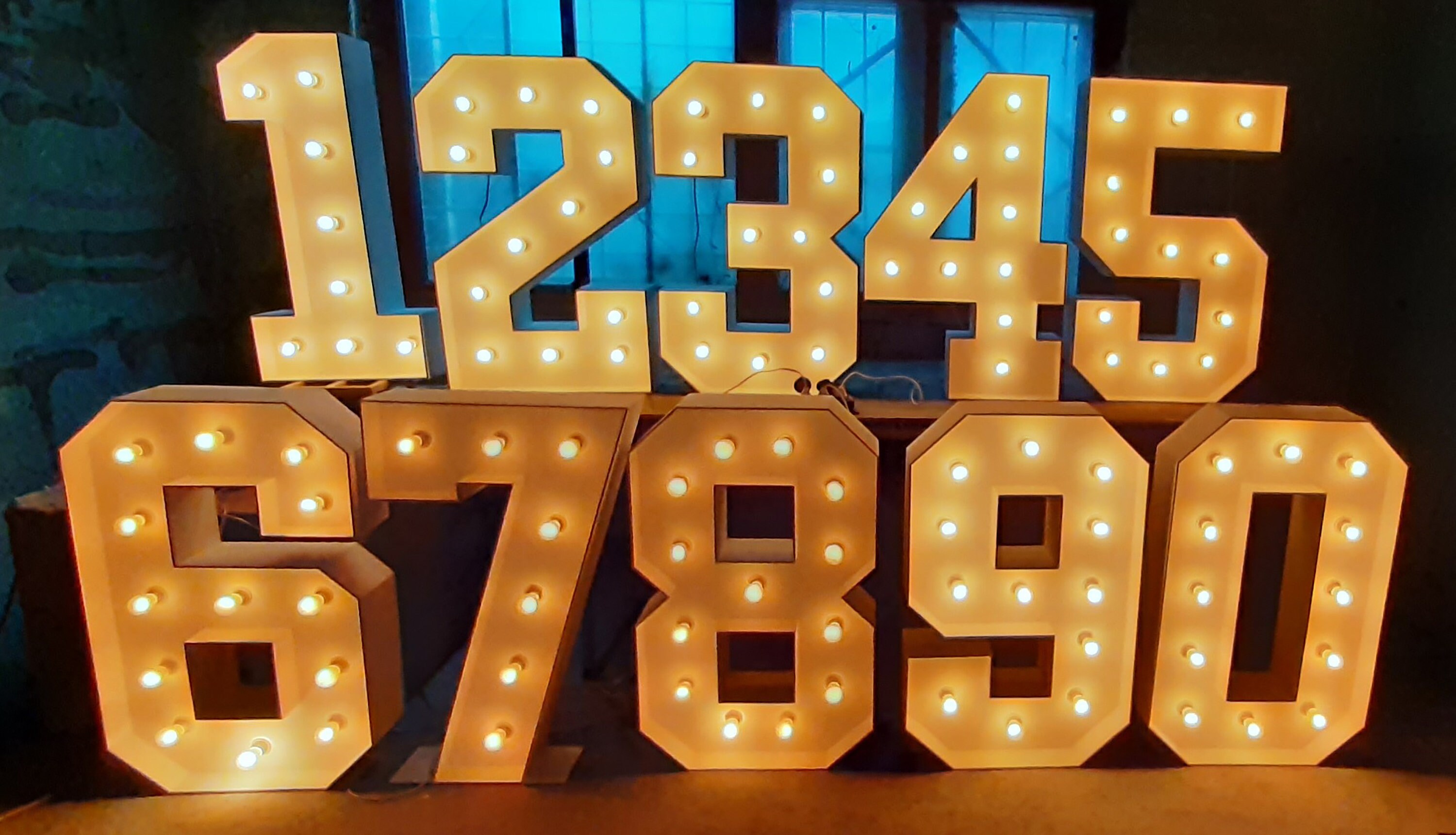 Large Marquee Numbers 4ft Tall, Giant Light up Numbers, Photo Booth ...