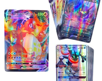 Holographique Brillante Lot 200 Cartes Pokemon Françaises Boite en métal