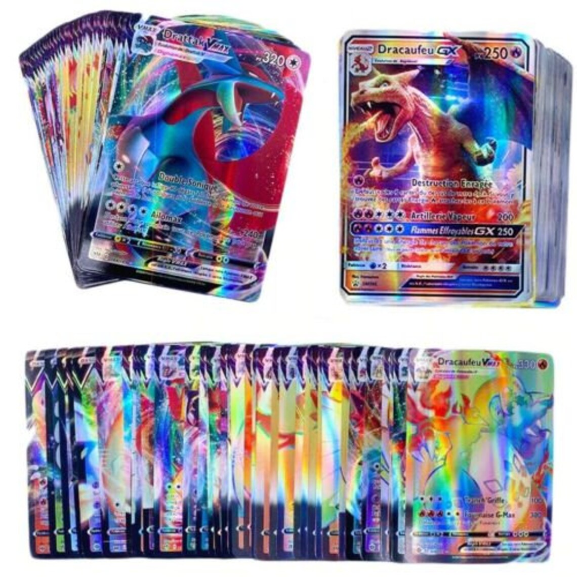 Lot 100 Cards Pokemon GX V Brilliant French Rare No Official Etsy