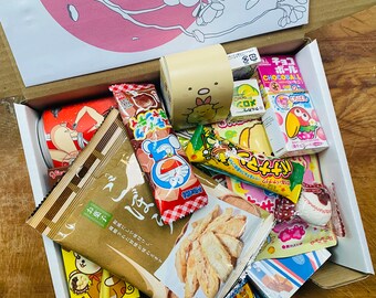 Cherry-Blossom Japanese Mystery Snacks Box - New for 2024! rare sweet and savoury treats from Japan - Sanrio, Kawaii, - cute and tasty!!