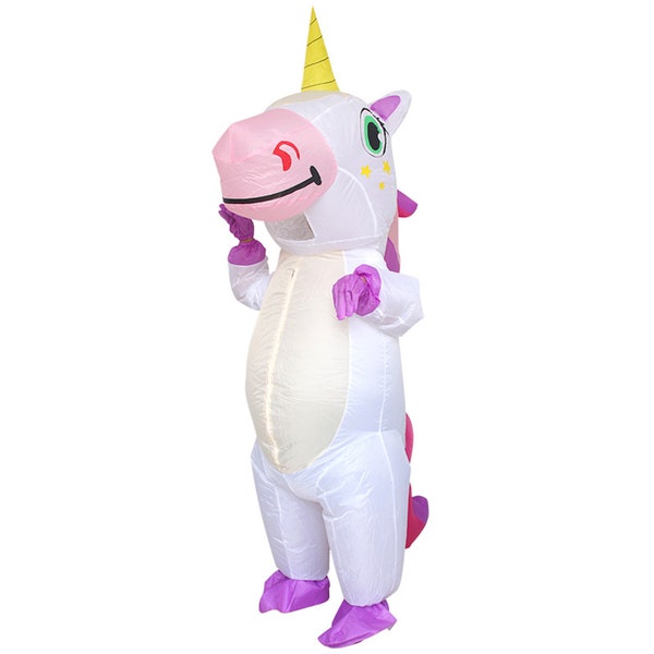 La fantaisie magique prend vie avec le costume de licorne gonflable pour adulte – Parfait pour Halloween et le cosplay ! Drôle; Nouveauté