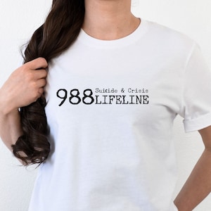 988 Suicide & Crisis Prevention Lifeline Shirt|Mental Health Shirt|Crisis Hotline Tee|National Suicide Lifeline|Suicide Awareness|Veteran T