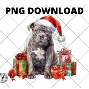 Christmas American Bully Pitbull PNG Sublimation Design, Dog Mom Christmas Png, Bully PNG, Christmas Animals Png, Digital Download, Xmas PNG