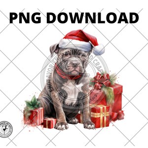 Christmas American Bully Pitbull PNG Sublimation Design, Dog Mom Christmas Png, Bully PNG, Christmas Animals Png, Digital Download, Xmas PNG
