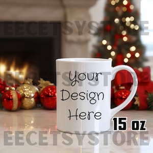 Christmas Mug Mockup: Holiday Coffee Mug PNG (Digital Download)