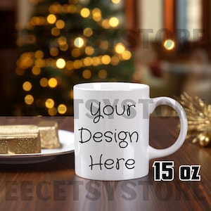 Christmas Mug Mockup: Holiday Coffee Mug PNG (Digital Download)