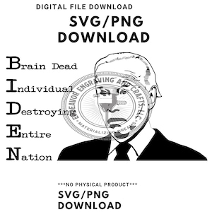 Biden Name SVG | Biden SVG | Brain dead individual | Joe Biden SVG | Png | fjb svg | fjblgb svg | Joe Biden Png |