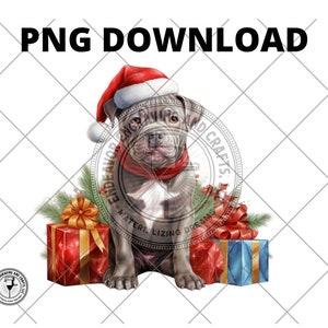 Christmas American Bully Pitbull PNG Sublimation Design, Dog Mom Christmas Png, Bully PNG, Christmas Animals Png, Digital Download, Xmas PNG