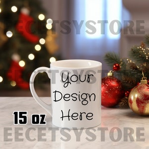 Christmas Mug Mockup: Holiday Coffee Mug PNG (Digital Download)