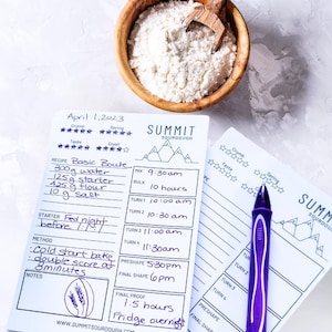 Sourdough Bakers Log e cronograma - Bloco de notas, 50 páginas por Summit Sourdough