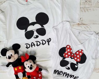 Shirt Mickey Aviator, Disney vakantie shirt, Mickey zonnebril shirts, bijpassende Disney familie shirts, Disney shirts, familie bijpassende T-shirt