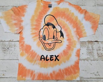 Camiseta con CONTORNO DE CABEZA DE DONALD, camiseta del Pato Donald, camiseta de Disney para niño, camiseta de niña, camiseta perfecta para Disneyland, camiseta de Disneyworld, viaje familiar a Disney