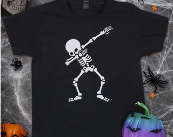 T-shirt Dabbing Skeleton pour homme, femme et enfant
