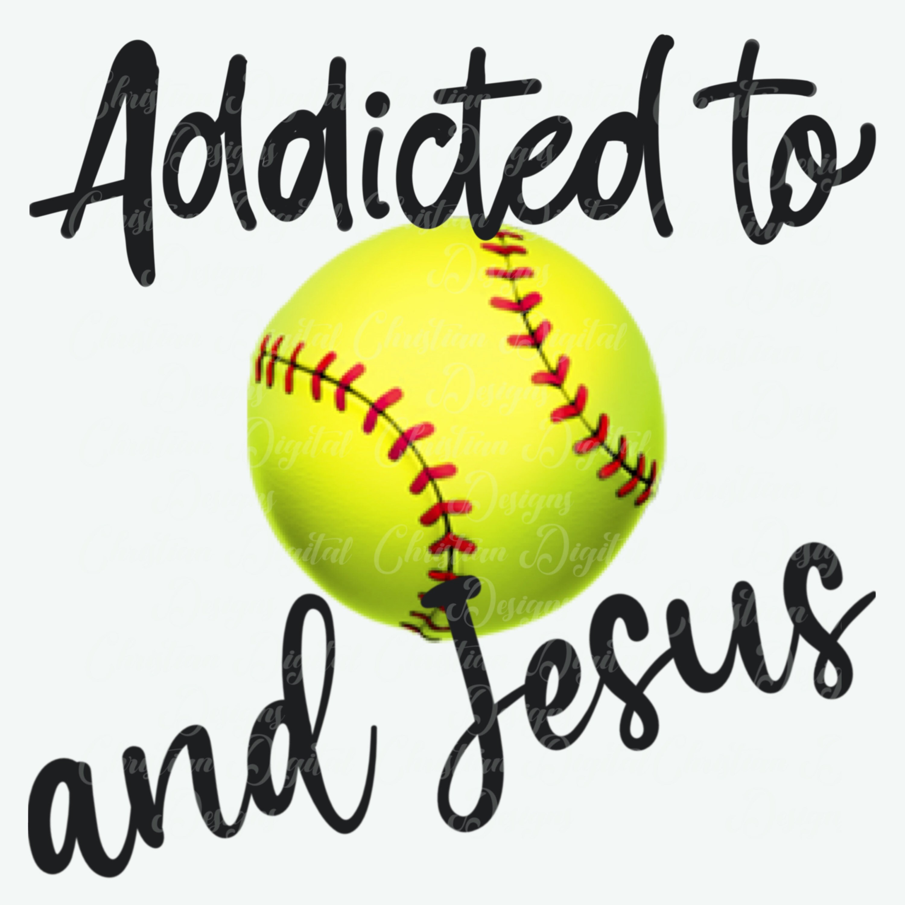 Softball Sublimation Design / Hand Drawn / Christian Softball ...