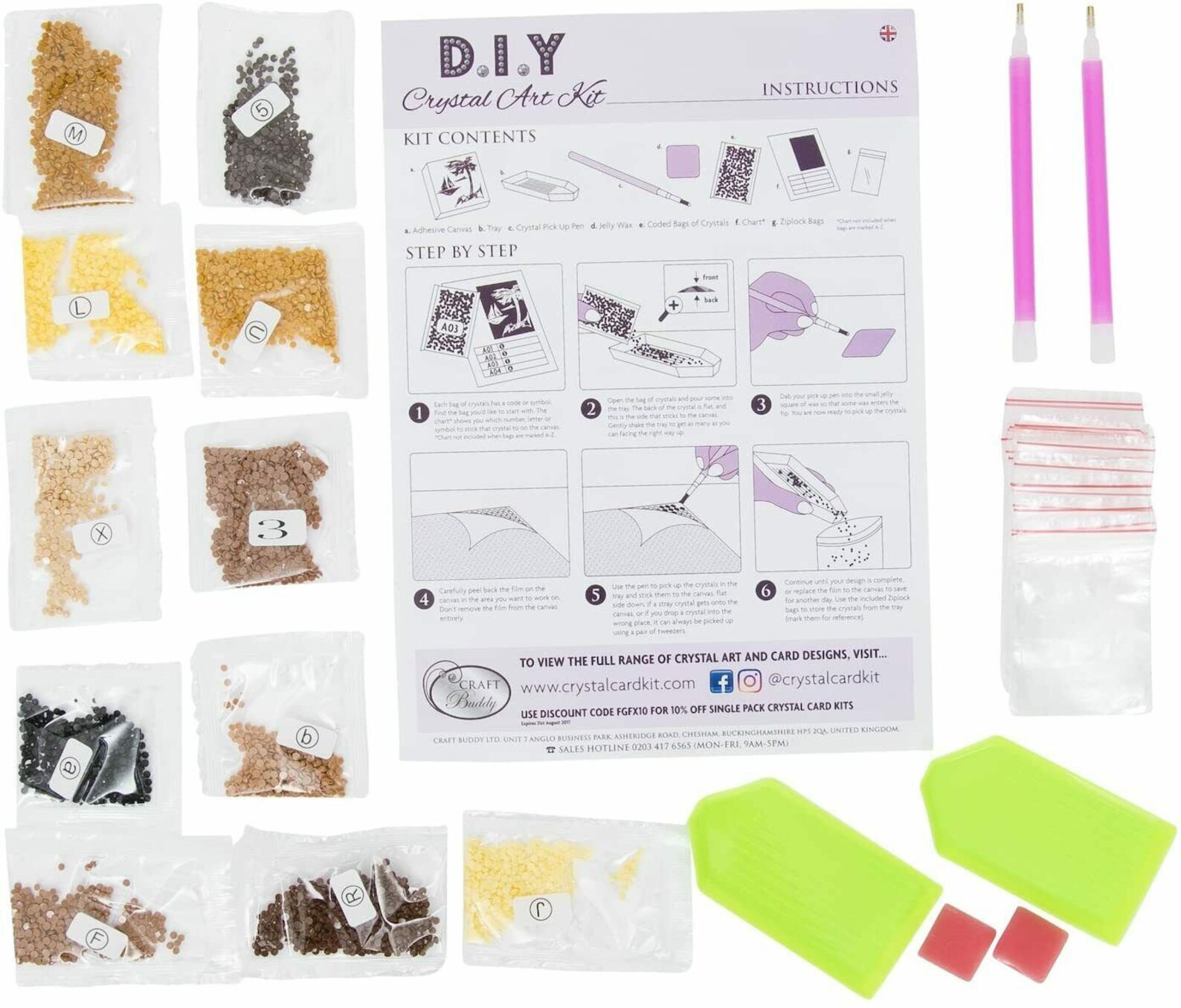 Craft Buddy Crystal Art/Diamond painting kit mounted on a Etsy