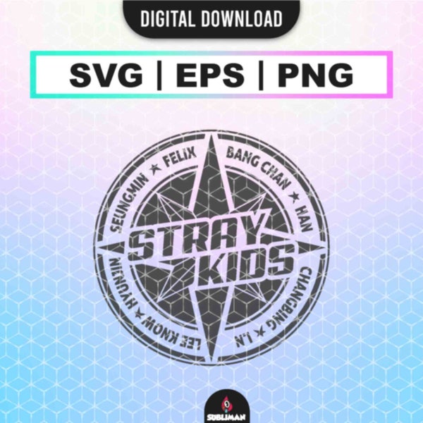 stray kids svg/ stray kids member kpop PNG / Stray kids EPS / Kpop Star svg / archivos vectoriales para Cricut