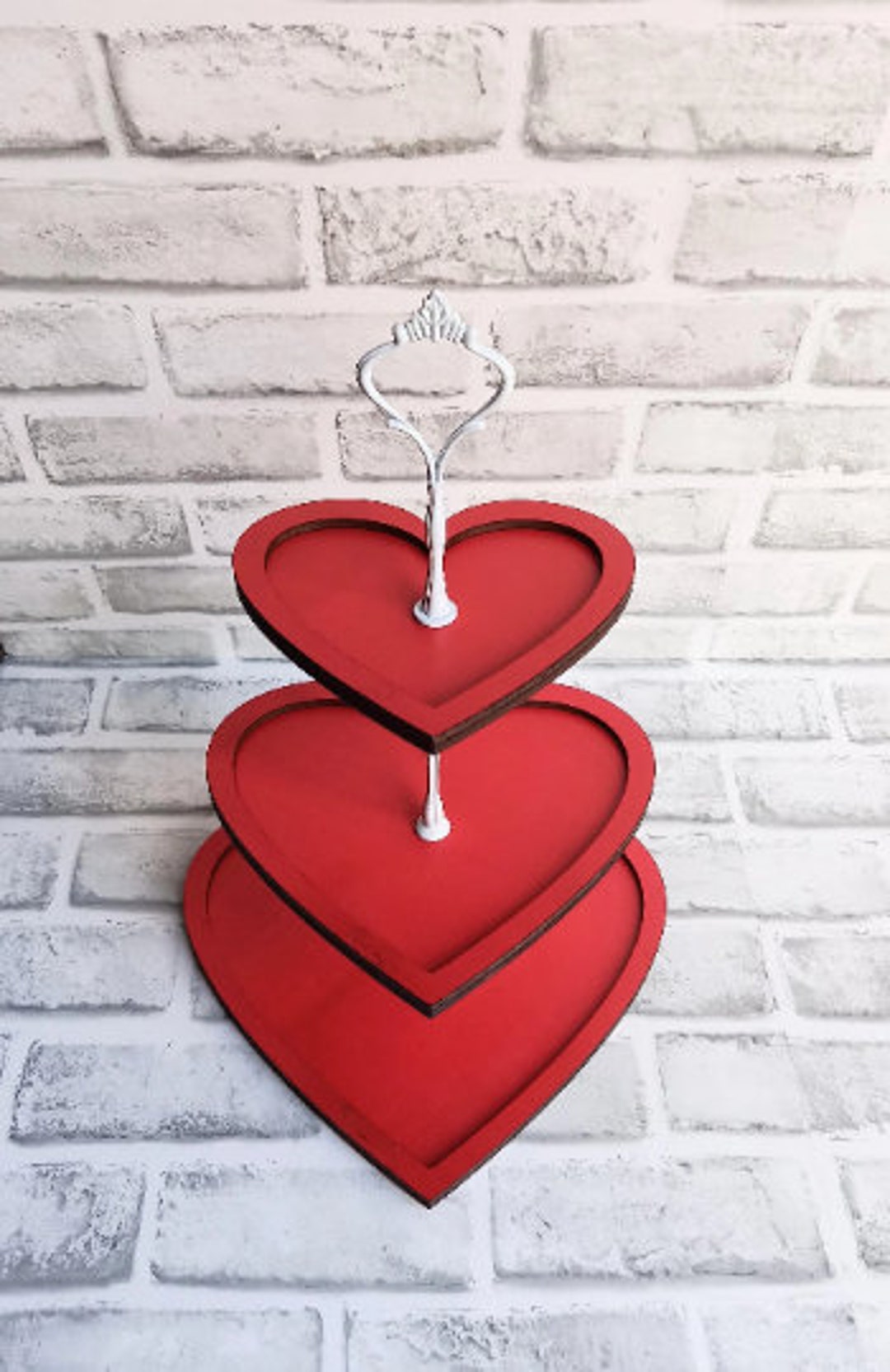 SVG File Heart Tiered Tray Digital Cut File for Laser File Etsy