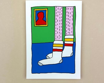 TUBE SOCKS - Giclee Fine Art Print - 5x7