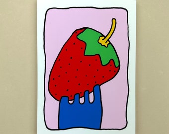 STRAWBERRY - Giclee Fine Art Print - 5x7