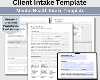 Therapist Client Intake Form: Fillable PDF Template