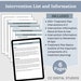 Therapy Interventions List: Treatment Planning Cheat Sheet (digital ...