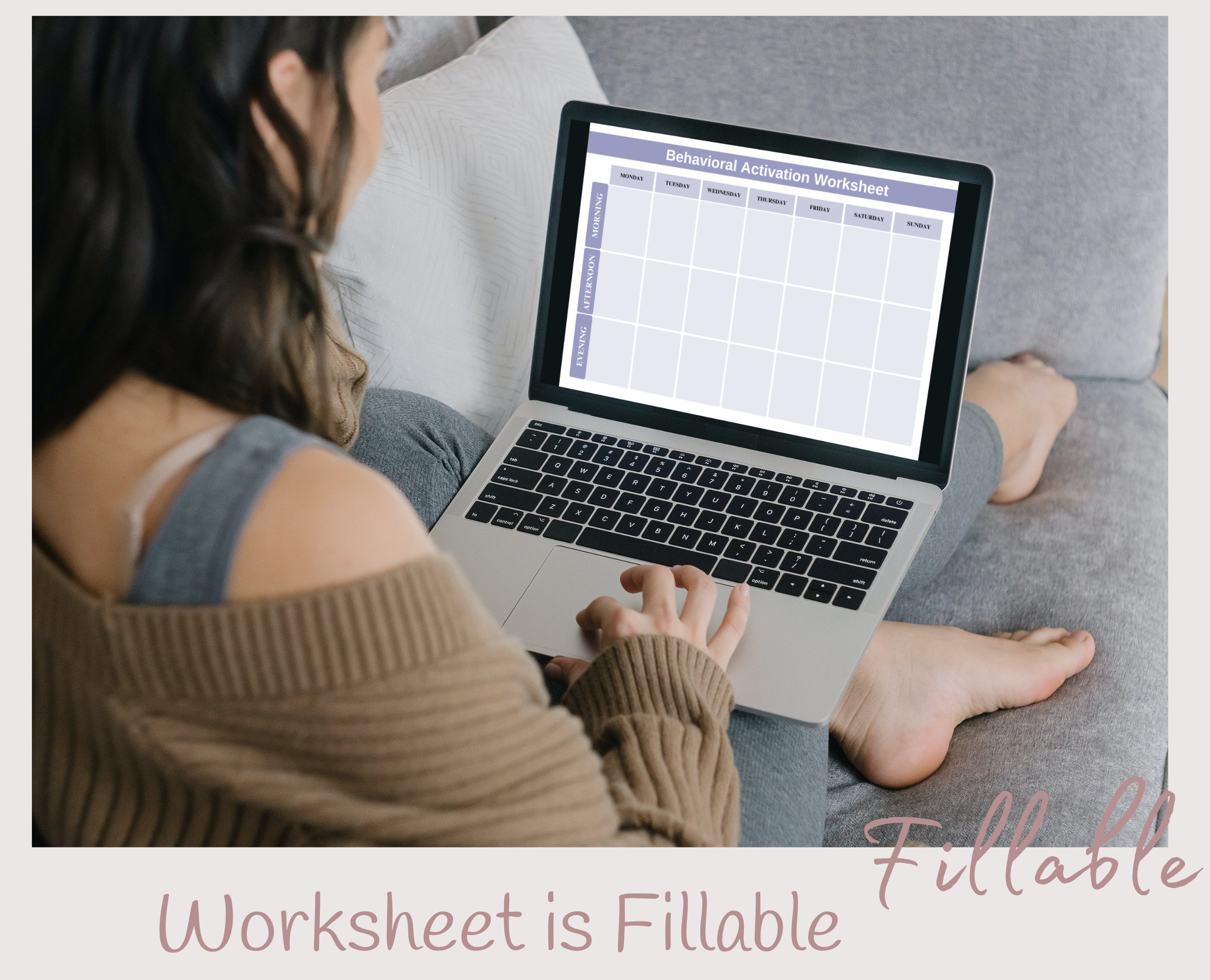 Behavioral Activation Worksheet, Cognitive Behavioral Therapy Worksheet ...