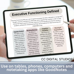 Emphasizing neurodivergent perspectives, it covers executive functioning skills such as impulse control, working memory, cognitive flexibility, planning, organization, self-monitoring, task initiation, emotional control, and task completion