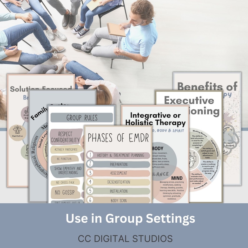 Infographic showing mental health tips for sleep hygiene, stress relief, grounding, and self-care strategies for client support