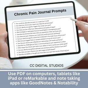 Clean cover image for Chronic Pain Journal Prompts 120 In-Depth Questions, modern layout that looks professional for personal wellness, support groups, or clinician-recommended journaling between sessions.
