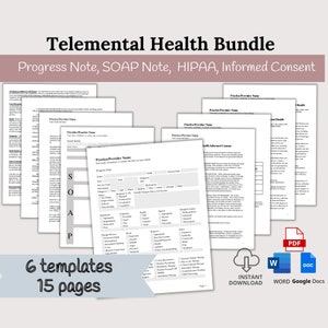 TELEHEALTH BUNDLE, Telehealth Consent Forms, Telehealth Therapy, Telemental Health Bundle, Therapist Private Practice Paperwork