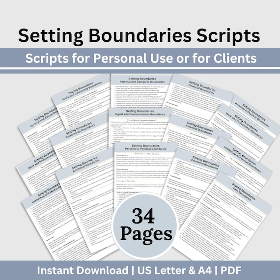 Boundary Setting Scripts: Therapy Cheat Sheet (Digital Download)
