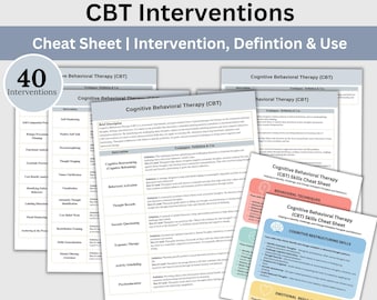CBT Interventions List: Mental Health Techniques & Therapist Guide (PDF)