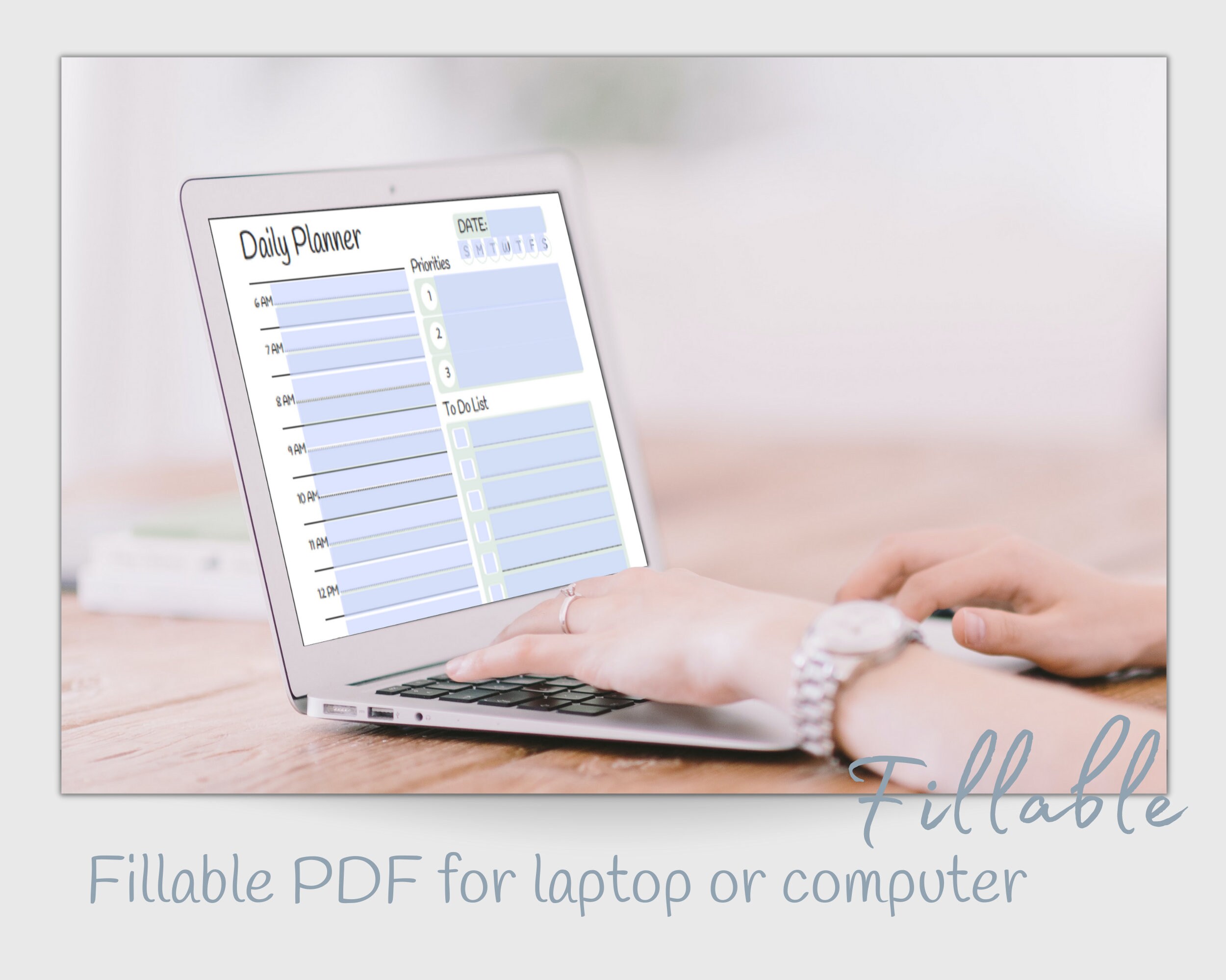 30 Minute Planner Printable, Simple Daily Planner, Time Blocking PDF ...