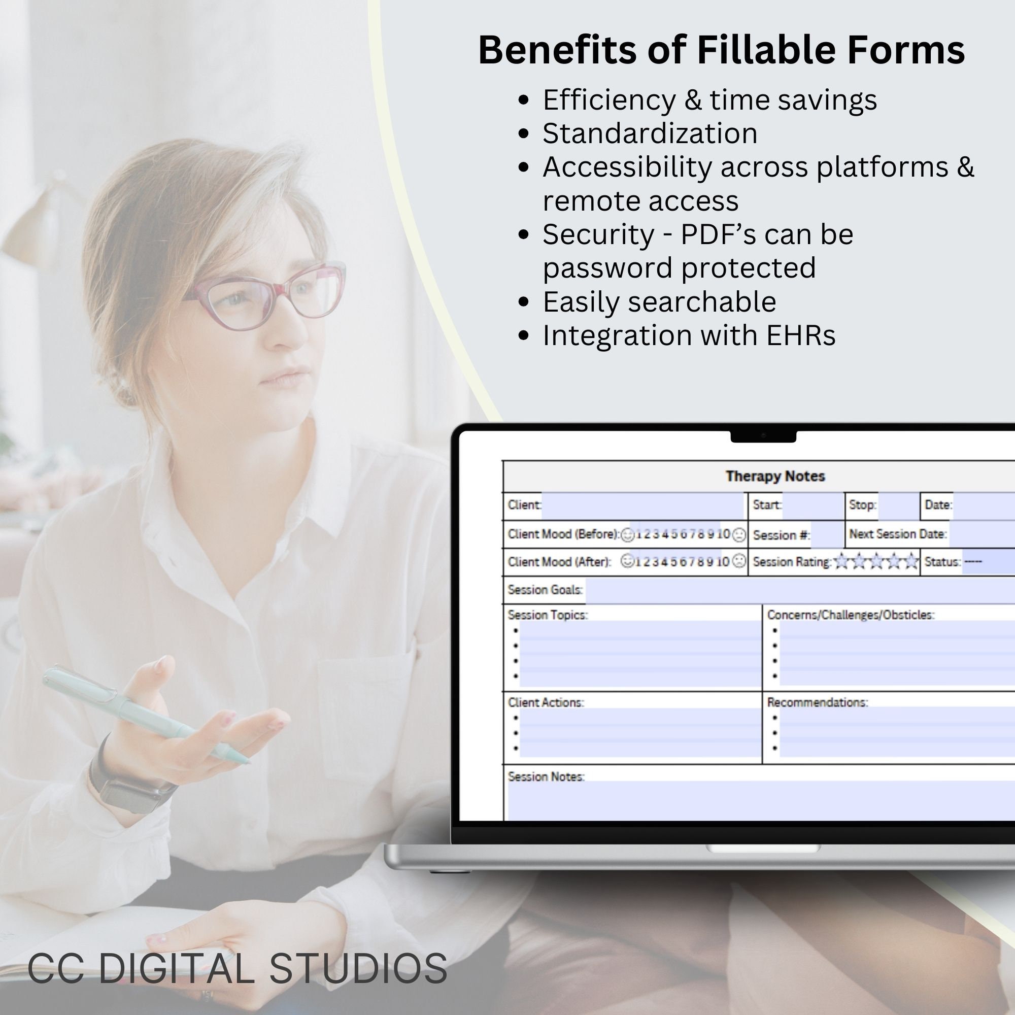 Client Virtual Notes Therapy Notes Template: Client Session Planner (digital Download) - Etsy