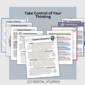 cognitive distortion therapy worksheets are designed to help you gain insight into and challenge your thinking patterns.  Crafted to guide you through the process of identifying and addressing specific cognitive distortions