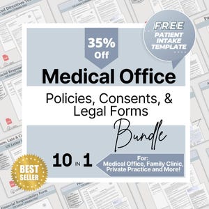 Medical Office Legal Bundle Forms Patient Consent Policies Financial Agreement Templates for Practice Compliance Toolkit Healthcare Clinic