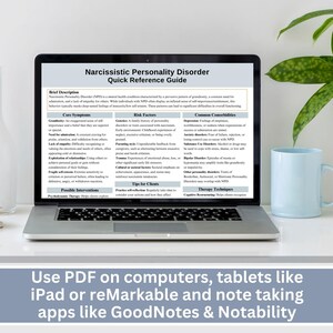 Narcissistic Personality Disorder Therapy Cheat Sheet, 2 IN 1 Psychoeducation for Client and Cheat Sheet for Counselors, Counseling Resource