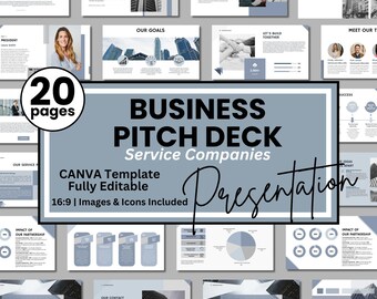 Editable Business Pitch Deck Canva Template: Project Proposal Slides (Digital Download)