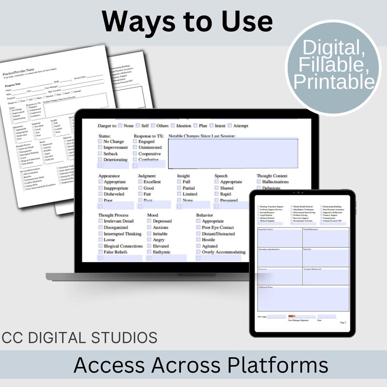Case Manager Notes Bundle: Social Worker Tools (fillable PDF) - Etsy Canada