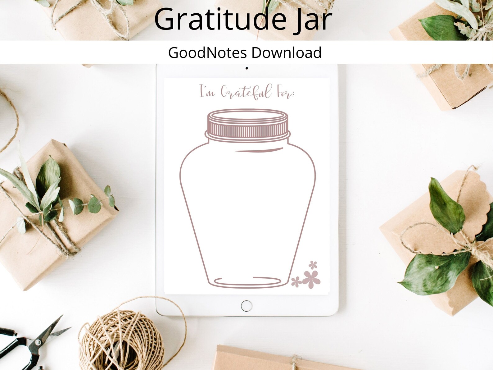 Gratitude Jar Printable Digital Mental Health Download Etsy