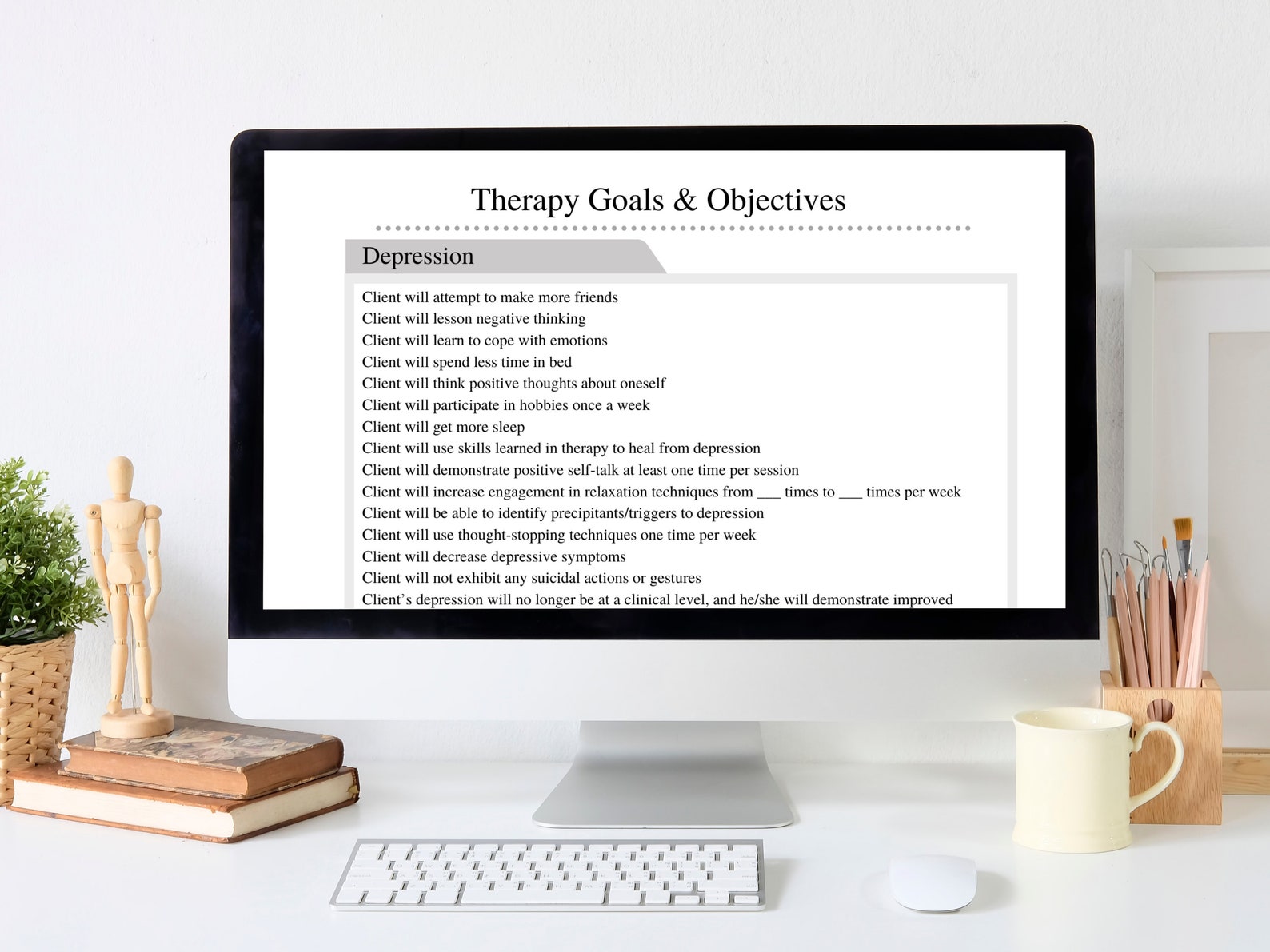 Therapy Goals & Objectives Therapist Tool for Goal Setting Etsy