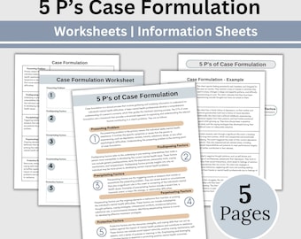 5Pケースフォーミュレーションワークシート：メンタルヘルスクライアントマップ（デジタルダウンロード）