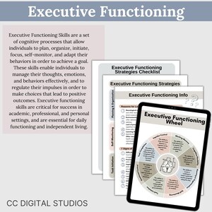 Emphasizing neurodivergent perspectives, it covers executive functioning skills such as impulse control, working memory, cognitive flexibility, planning, organization, self-monitoring, task initiation, emotional control, and task completion