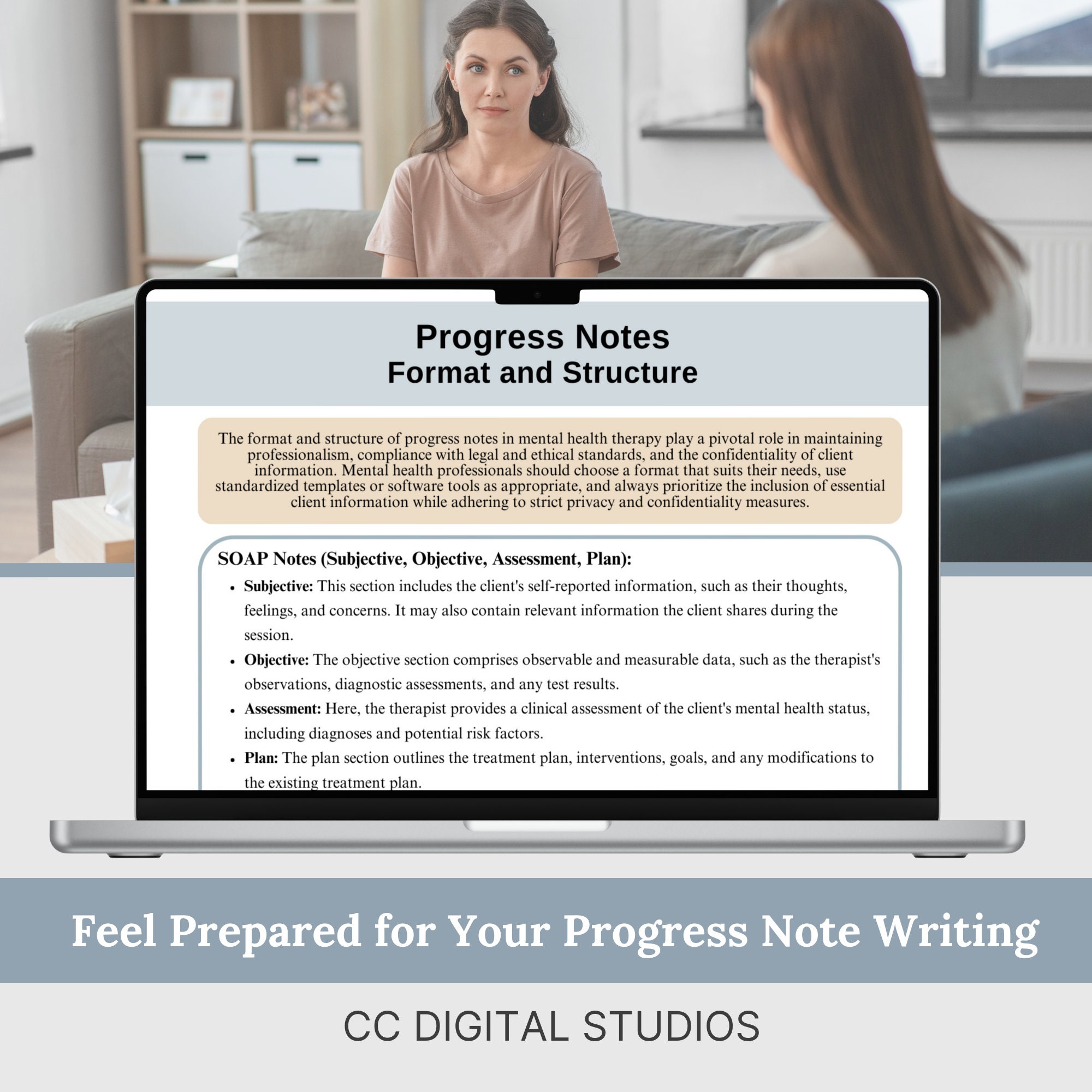Mental Health Progress Note Guide: Prompts & Examples (digital Download ...