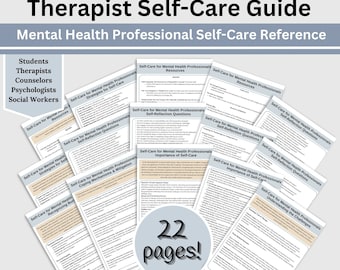 Therapist Self-Care Guide: Therapy Questions & Self-Reflection (Digital Download)