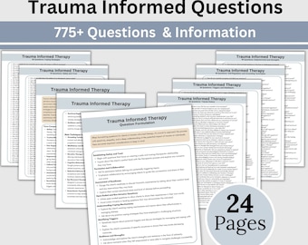 Trauma Therapy Questions: Therapist Resource & Conversation Starter (Digital Download)