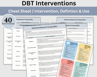 DBT Intervention List: Mental Health Techniques & Therapist Guide (PDF)