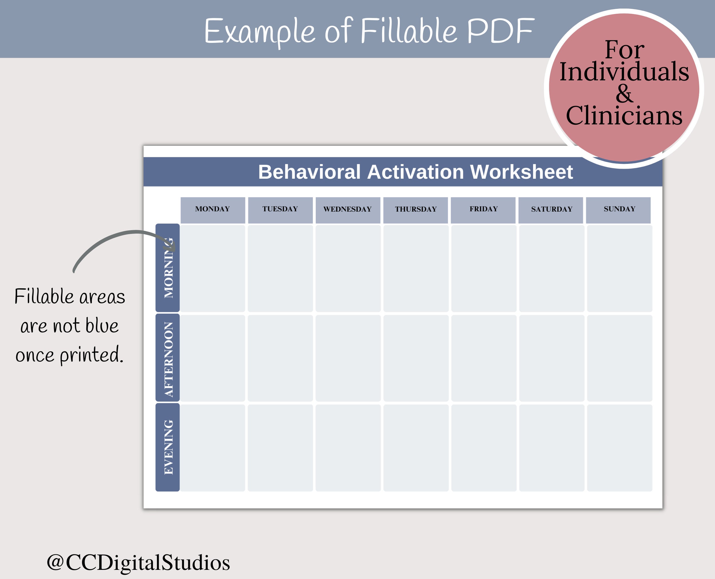 Behavioral activation worksheet cognitive behavioral therapy worksheet