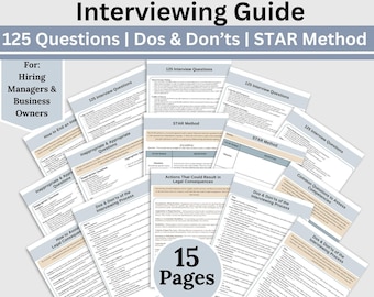 Interview Guide: 125 Questions, STAR Method (PDF Download)