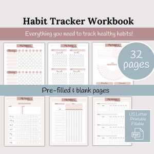 Habit Tracker Printable, Habit Tracker Digital, Routine Tracker, Goal ...